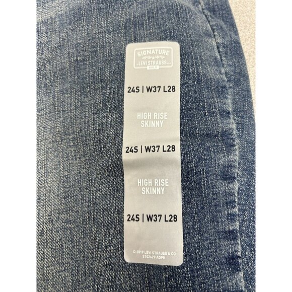 Signature Gold Levi Strauss Totally Shaping High Rise Skinny Womens Jeans NWT 24 - Picture 8 of 11